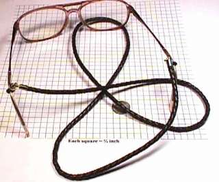 Nice braided GENUINE leather Lanyard for Eye Glasses. All Findings 