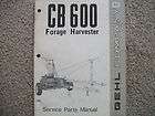 Gehl CB 600 Forage Harvester Parts Manual