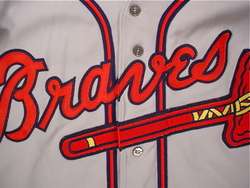 ATLANTA BRAVES Embroidered Baseball Jersey #7 (Large)  