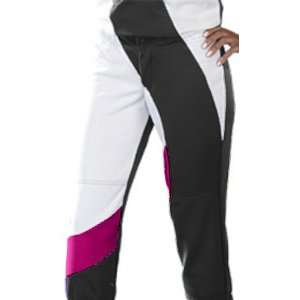  Girls Cyclone Stretch Polyester Softball Pants 440 BLACK 