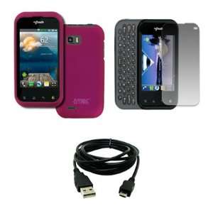 EMPIRE LG MyTouch Q C800 Rubberized Case Cover (Hot Pink) + 8 USB 2.0 