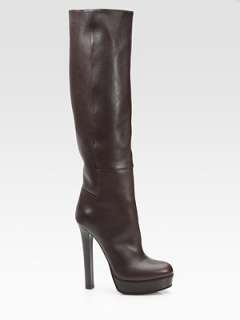 Gucci   Alexa Leather Knee High Platform Boots    