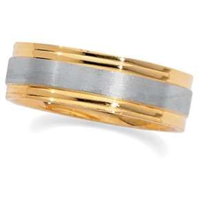   Gold and Platinum Comfort Fit Wedding Band For Men and Women   Size 11