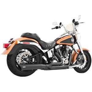   into 1 Black Exhaust for 1986 2011 Harley Davidson Softail Automotive