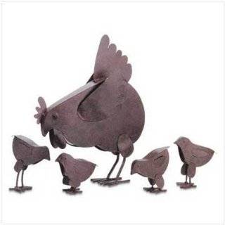  Metal Yard Art Metal Chicken Sculptures