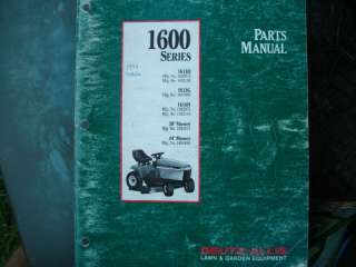 Deutz Allis 1600 series Lawn Tractor parts manual  