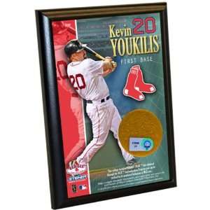 Kevin Youkilis Plaque with Used Game Dirt   4x6