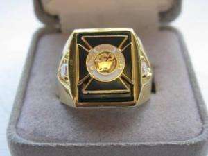 NEW OLD STOCK Gents York Rite Commandery Crest Ring  