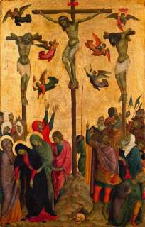 Religious Christ Crucifixion Duccio di Buoninsegna Repro Oil Painting 