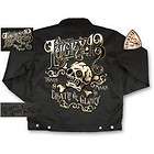 LUCKY 13 DEATH OR GLORY YE OLDE SKULL LINED BIKER RACING CHINO PUNK 