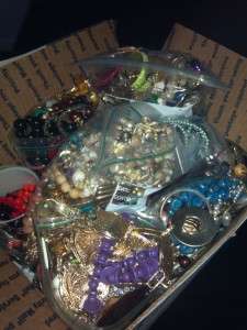   lot of scrap costume jewerly repair junk create wear used old  