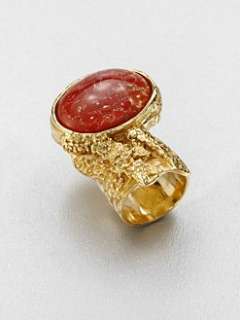   saint laurent arty ovale ring bright goldtone $ 290 00 2 more colors