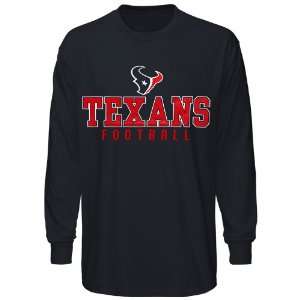  NFL Houston Texans Team One Long Sleeve T Shirt   Navy 