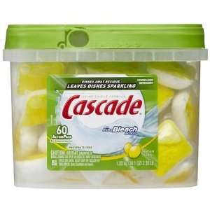 com Cascade ActionPacs Extra Bleach Action Dishwasher Detergent Lemon 