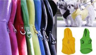 GOOBY FLEECE VEST HOODY HARNESS All Colors Sizes, Easy, Soft Dog 