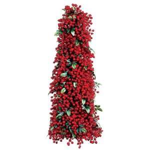   Berry Cone Shaped Christmas Topiary #XBZ705 RE