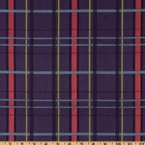  44 Wide Country Lane Plaid Purple Fabric By The Yard 