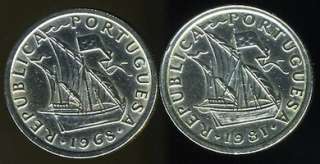 Portuguese Sailing Ship Sailor Antique Coin Cufflinks w/ Silver plated 