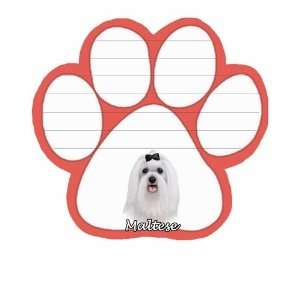  Maltese Dog Paw Magnetic Note Pads