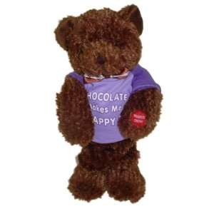   Singing Chocolate Bear Sings I Feel Good   Purple Shirt Toys & Games