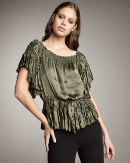 Pleated Polyester Top  
