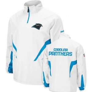  Carolina Panthers White 2010 Sideline Hot 1/4 Zip Jacket 