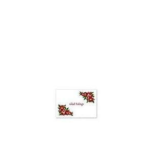  Poinsettia Folded Holiday Stationery Health & Personal 