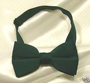 Hunter Green Bow Tie Satin Tuxedo Bowtie Gift Boxed New  