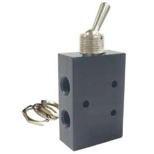   INC HM45 1/8 DT Toggle Valve,4Way,1/8 In,NPT