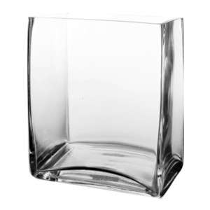 Rectangular Vase. H 7, Open 6 x 4, (8 pcs) Wholesale  