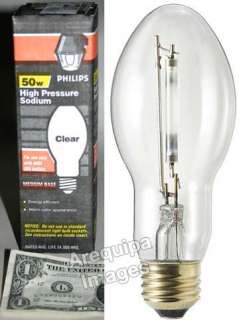 50Watt BD17 Philips High Pressure Sodium Light Bulb 50w  