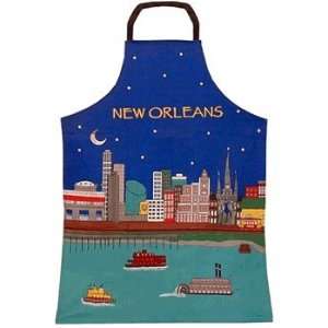    New Orleans Riverfront at Night Chefs Apron
