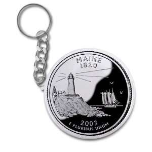  MAINE State Quarter Mint Image 2.25 inch Button Style Key 