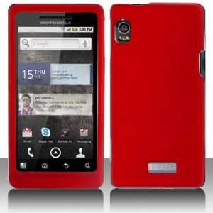  Motorola A955 DROID 2 Plastic Rubberized (Rubber Coated) Red 