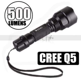 CREE Q5 Lamp 5 Mode 500LM Lumen LED Flashlight Torch 5W  