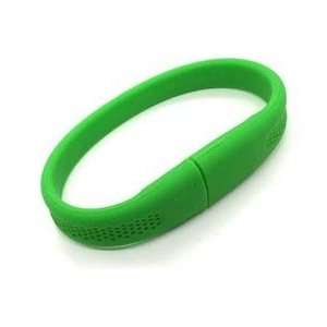  2GB Wrist Band USB 2.0 Flash Drive (Green) Electronics