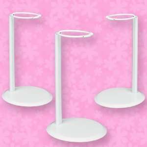   Metal Doll Display Stands for 18 Inch Dolls   3 White Metal Doll