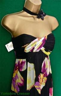New MONSOON Black Silk CAPTIVA Floral Maxi Dress  Asstd  