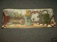    COUNTRY BIRDHOUSE, VINES, FLORAL, HERB PREPASTED WALLPAPER BORDER