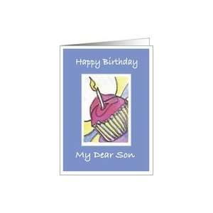  Cup Cake Candle Funny Birthday Son Card Toys & Games