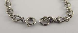Vintage Sterling Silver Link Bracelet Charm Bracelet with Charms 