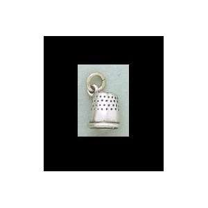  Sterling Silver Charm, 3/8 inch tall, Thimble Jewelry