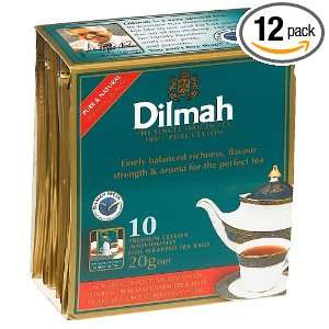 Dilmah Tea, 100% Pure Ceylon Tea, 10 Count Foil Wrapped Tea Bags (Pack 