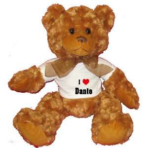  I Love/Heart Dante Plush Teddy Bear with WHITE T Shirt 