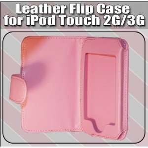  Premium Pink Folio Wallet Leather Case for Apple Ipod 