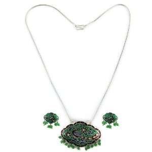    Silver Pendant and Earring India Jewelry ShalinCraft Jewelry