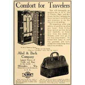  1906 Ad Abel Bach Trunk Walrus Leather Oxford Bag Pack 