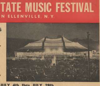 1950s Ellenville New York Music Festival Poster   