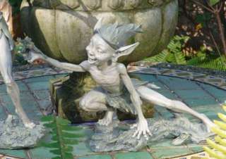 Mischievous Pixie Garden Sculpture Mystic Imp Statue  