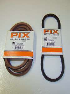 Set of 2 Pix Vari Drive Belts, 754 04001 and 754 04002  